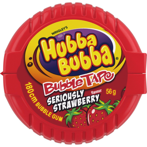Hubba Bubba Tape Strawberry 56g (12 Per Outer)