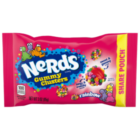 Nerds Gummy Clusters Rainbow Share Pouch 85g (12 Per Outer)