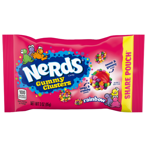 Nerds Gummy Clusters Rainbow Share Pouch 85g (12 Per Outer)