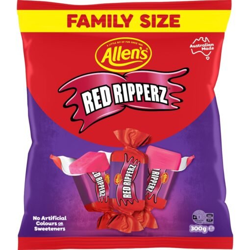 Allens Red Ripperz Family Size 300g (14 Per Outer)