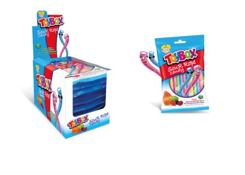 Toybox Sour Rope Mix Fruit Flavoured Sour Candy (24 Per Outer)