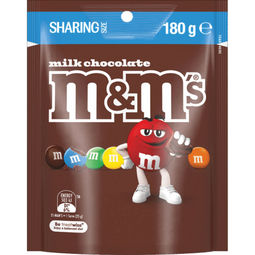 M&M Milk Chocolate 180g (1 Per Outer)
