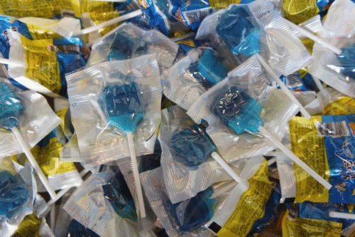 Blue Paintbrush Lollipop 40pcs (1 Per Outer)