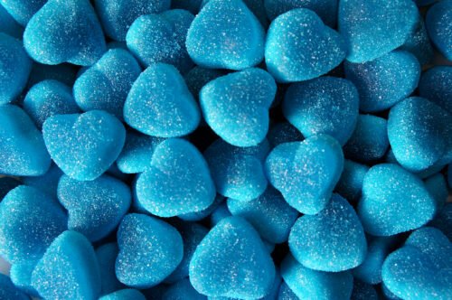 Damel Blue Raspberry Filled Hearts 2kg (1 Per Outer)
