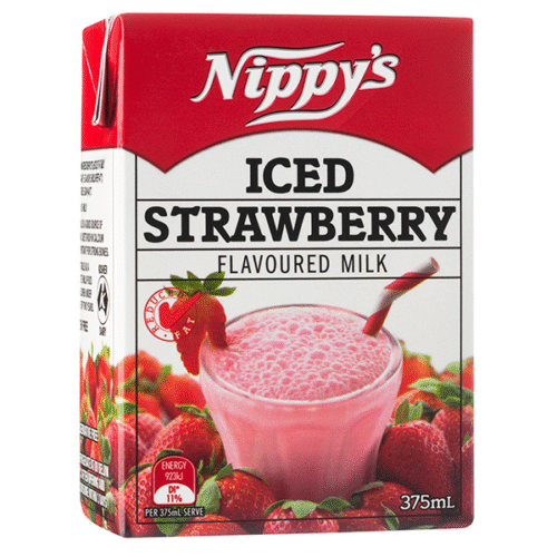 Nippy's Iced Strawberry Flavoured Milk 375ml (24 Per Outer)