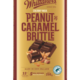 Whittakers Block Peanut Caramel Brittle 250g (12 Per Outer)