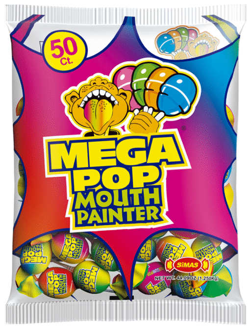 Mega Pop Mouth Painter Bag 24 Pieces 600g (1 Per Outer)