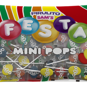Pirulito Sam's Festa Mini Pops (12 Per Outer)