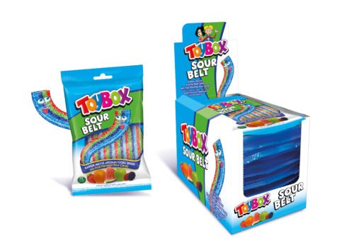 Toybox Sour Belt Mix Fruit Flavoured Sour Candy (24 Per Outer)