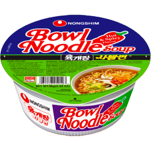 Nongshim Bowl Noodle Hot and Spicy 86g (12 Per Outer)
