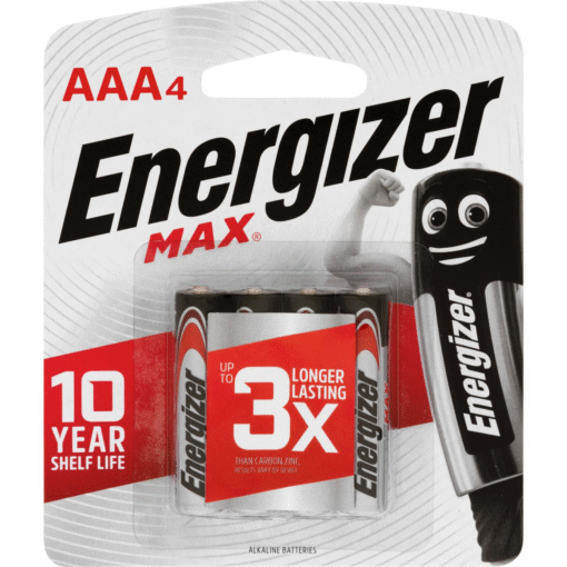 Energizer Max AAA 4pk (12 Per Outer)