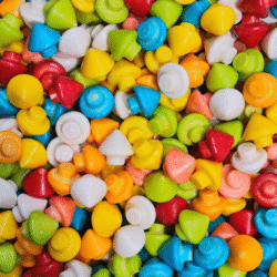 Assorted Spinning Tops Bubble Gum 80pcs (16 Per Outer)
