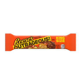 REESE'S OUTRAGEOUS! Milk Chocolate Peanut Butter Candy Bar 41g (16 Per Outer)