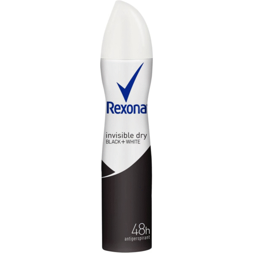 Rexona Women’s Spray Invisible Dry Black + White 220ml (6 Per Outer)