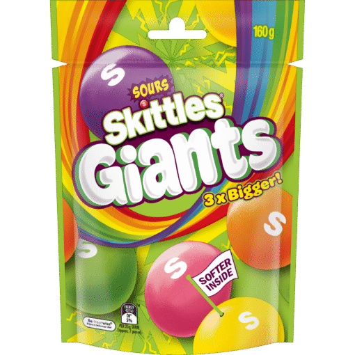 Skittles Sours Giants 132g (1 Per Outer)