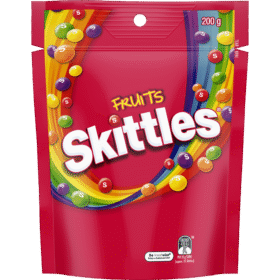 Skittles Fruits Peg Bag 200g (1 Per Outer)