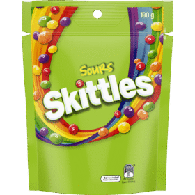 Skittles Sours Peg Bag 190g (1 Per Outer)