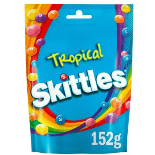 Skittles Tropical Peg Bag 152g (1 Per Outer)