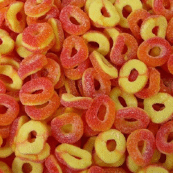 Geneva Peach Rings 2kg (1 Per Outer)