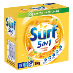 Surf 5 in 1 Sunshine Citrus Laundry Powder 1kg (12 Per Outer)