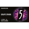 5 Gum GRAPE SPARK Sugarfree Chewing Gum 27 g (24 per Outer)