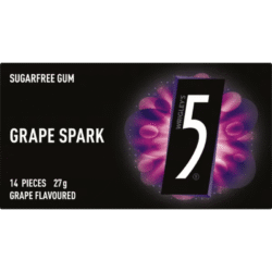 5 Gum GRAPE SPARK Sugarfree Chewing Gum 27 g (24 per Outer)