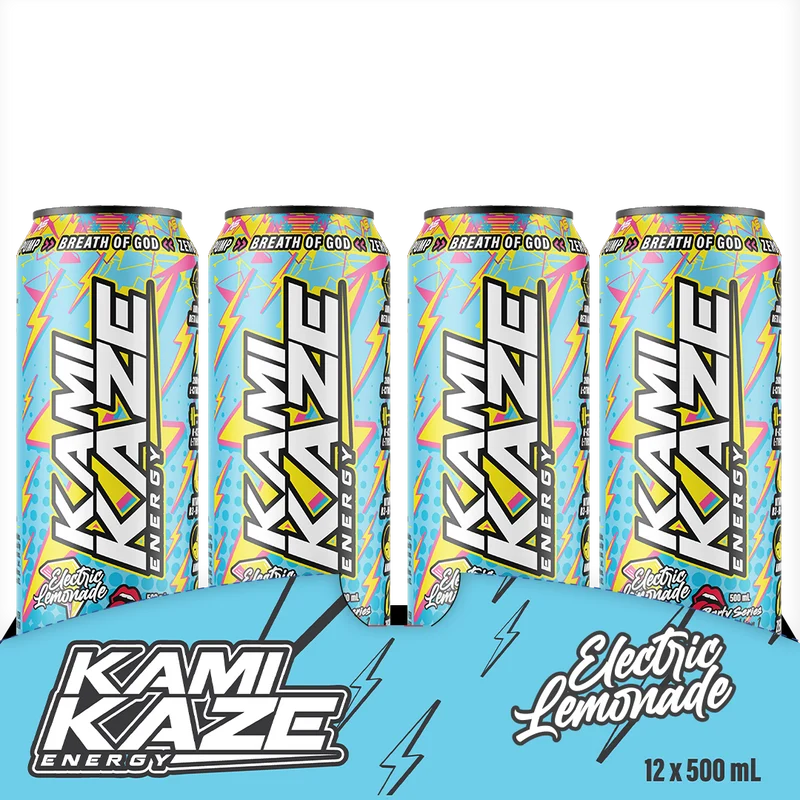Kamikaze Energy Electric Lemonade Drink 500ml (12 Per Outer) - Image 2