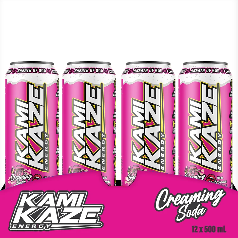 Kamikaze Energy Creaming Soda Drink 500mL (12 Per Outer) - Image 2