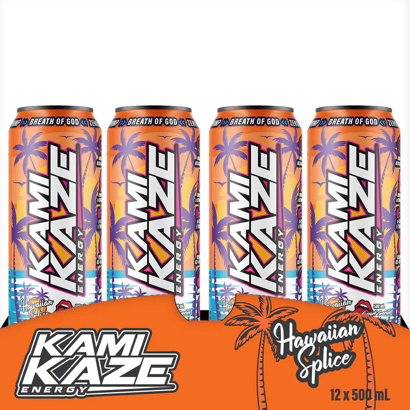 Kamikaze Energy Hawaiian Splice Drink 500mL (12 Per Outer) - Image 2