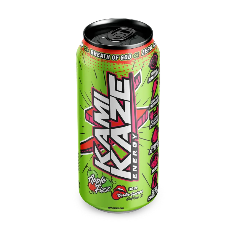 Kamikaze Energy Apple Fizz Drink 500mL(12 Per Outer)