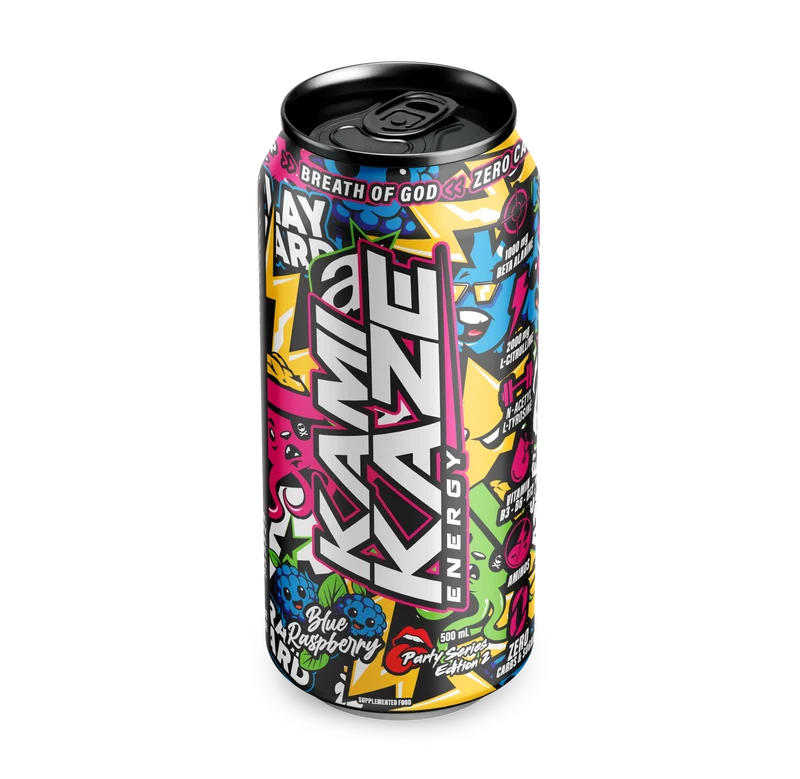 Kamikaze Energy Blue Raspberry Drink 500mL (12 Per Outer)