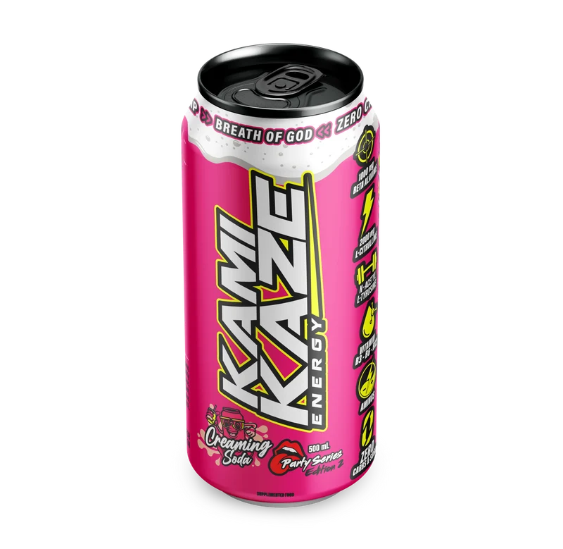 Kamikaze Energy Creaming Soda Drink 500mL (12 Per Outer)